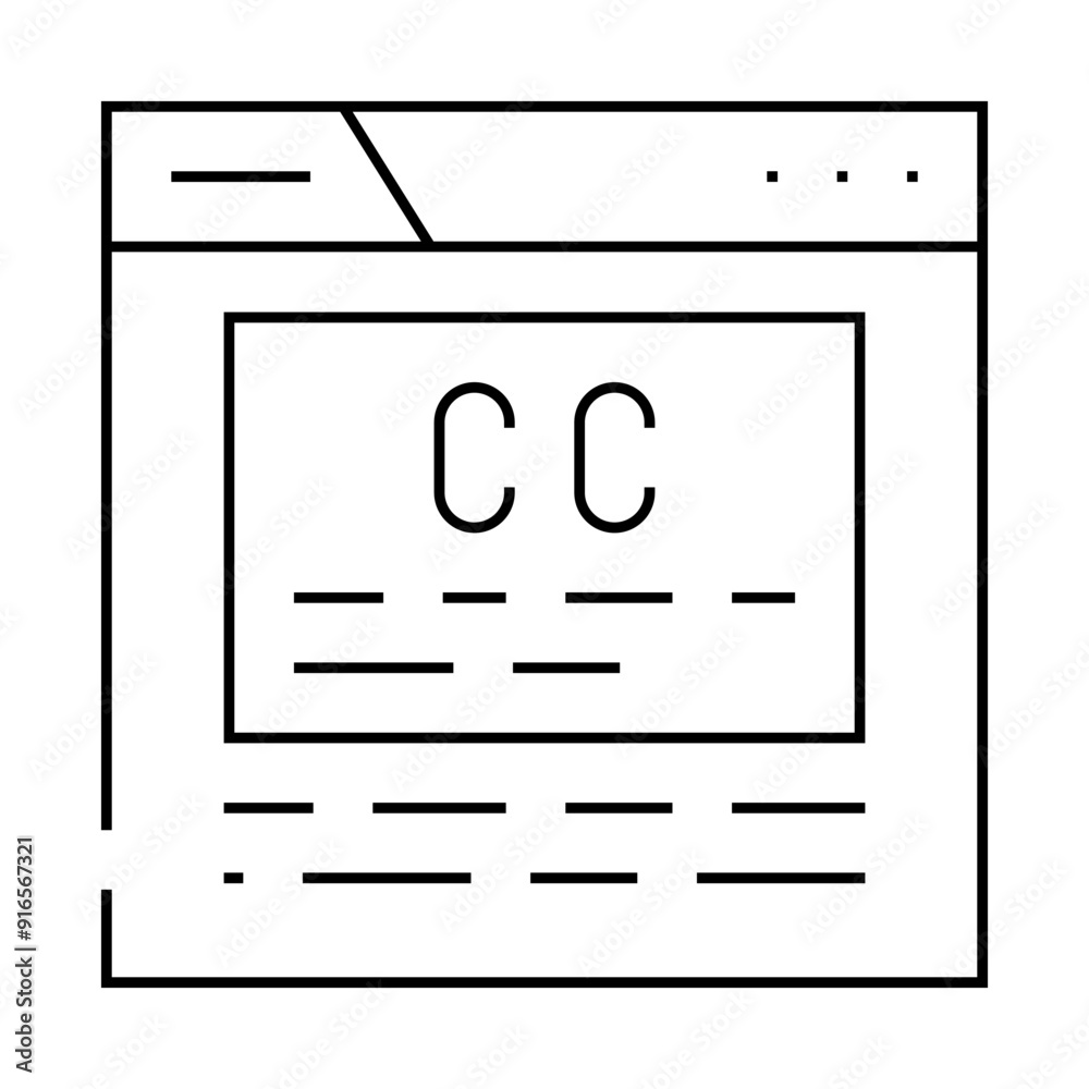 subtitles inclusive life line icon vector. subtitles inclusive life sign. isolated contour symbol black illustration subtitles inclusive life line icon vector. subtitles inclusive life sign. isolated contour symbol black illustration