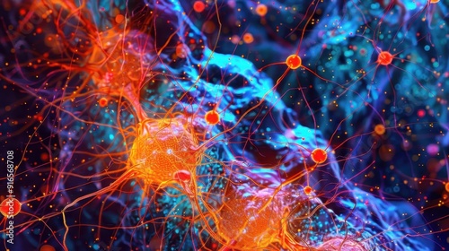 Detailed Microscopic View of Cartilage Tissue with Chondrocytes and Matrix Structure