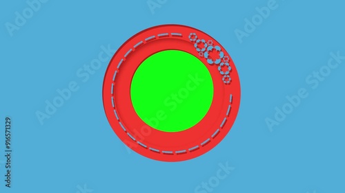 Flat Animation Birthday Circle, suitable for greeting card etc. animated OP 2`s and animated loop 8`s
