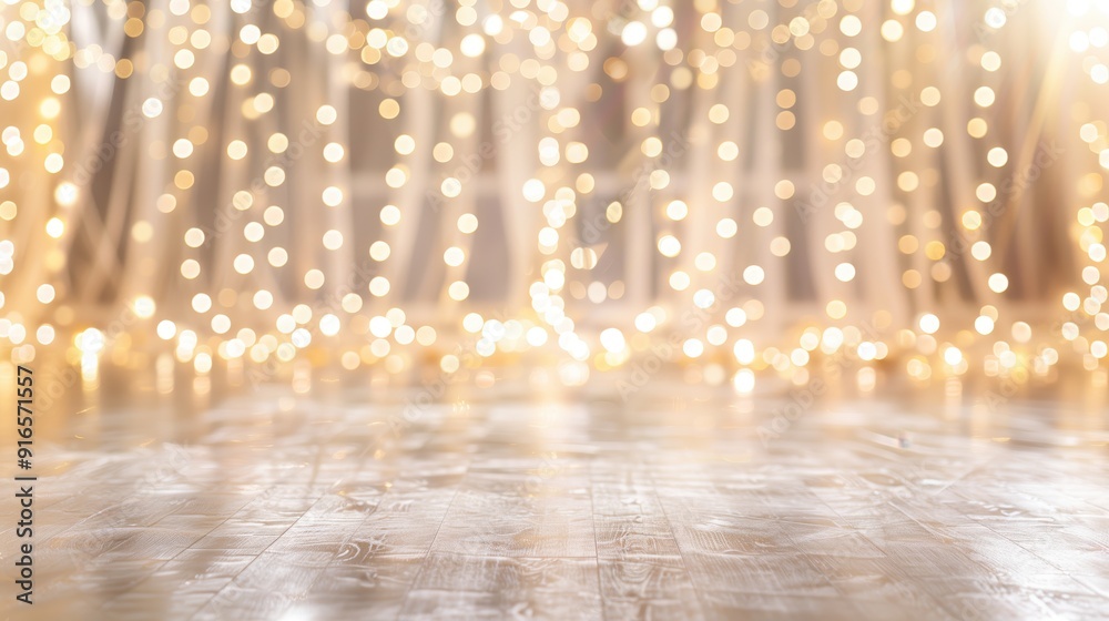 Obraz premium A room with a bunch of lights hanging from the ceiling