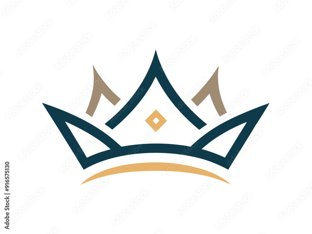 Modern Crown Logo with Sleek Lines - Minimalist Design Modern Crown Logo with Sleek Lines - Minimalist Design