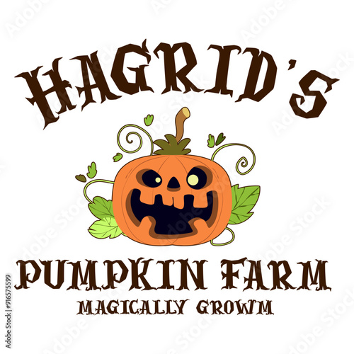 Foto Vintage Fall Hagrid's Pumpkin SVG