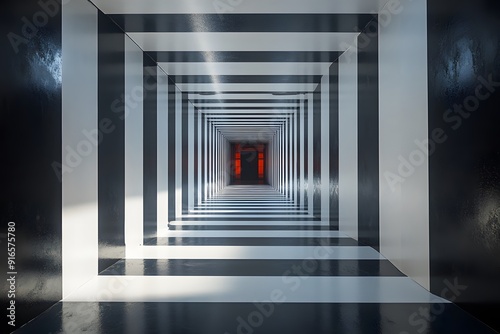 Monochrome Harmony. Optical illusion concept