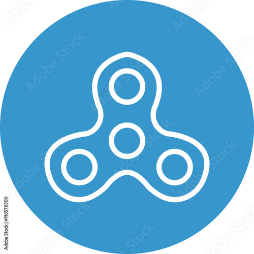 Spinner Vector Line White Circles Multicolors