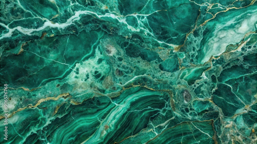 Emerald green marble texture with luxurious swirls and veins, marble ...