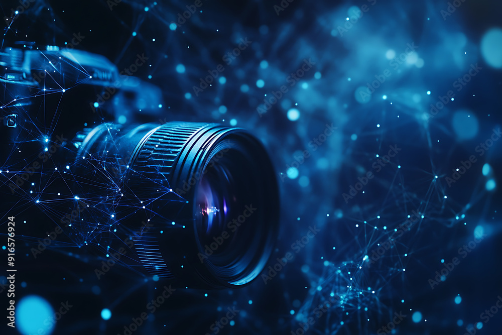 An abstract digital background featuring a camera icon, designed with modern geometric shapes and vibrant colors. An abstract digital background featuring a camera icon, designed with modern geometric shapes and vibrant colors.