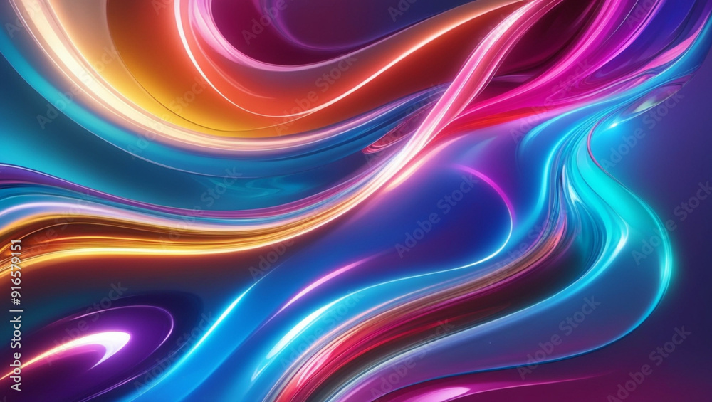Abstract Background with Glowing Lines Abstract Background with Glowing Lines