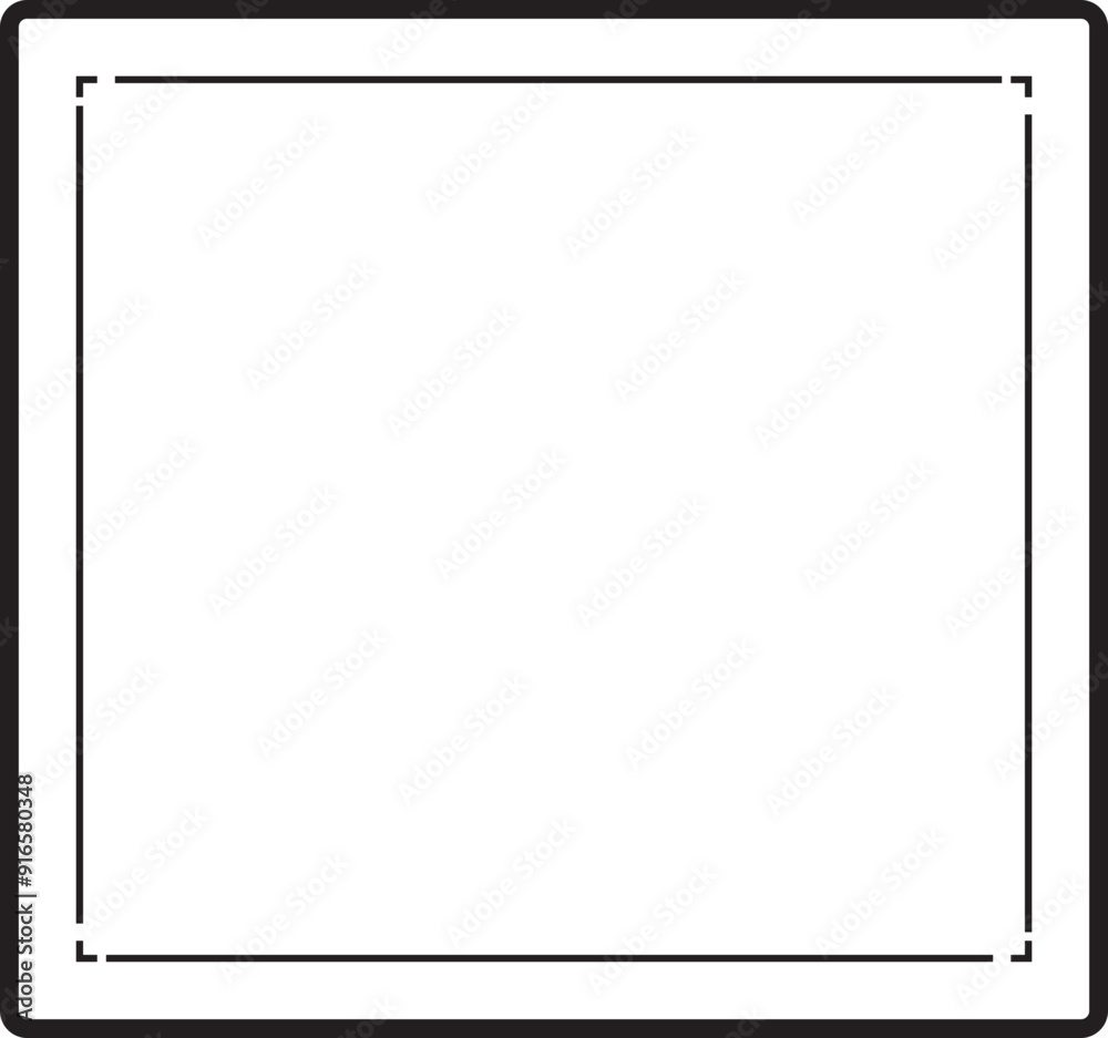 Square frames with line for photo, element and illustration Square frames with line for photo, element and illustration