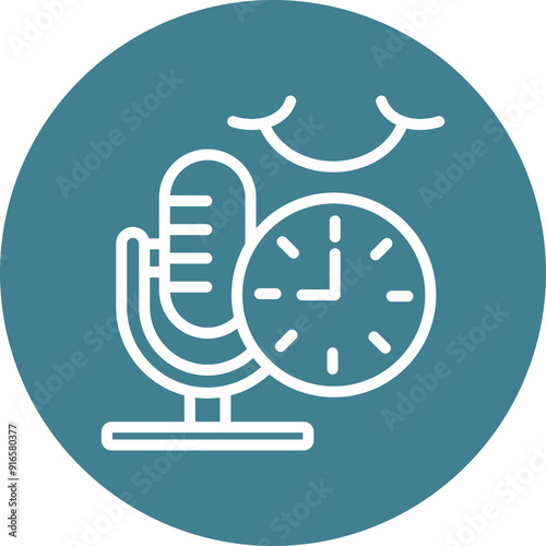Standup Comedy Vector Line White Circles Multicolors