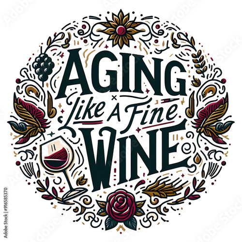 Aging Like a Fine Wine, typography