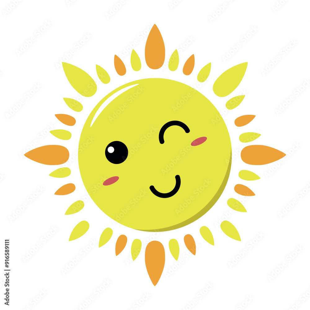 cute sun illustration