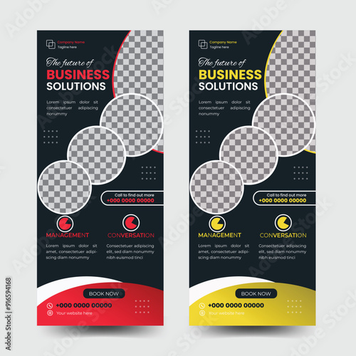Standard and modern  professional business roll up banner design template.  Creative and simple design layout.