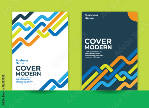 Business cover design, design for company profile, brochure design, a4 cover, modern cover