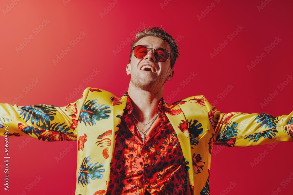 Modern man confident pose and engaging smile. Handsome young man exuberant expression showcasing his trendy style. Representing lively and positive outlook of modern youth. Modern man confident pose and engaging smile. Handsome young man exuberant expression showcasing his trendy style. Representing lively and positive outlook of modern youth.