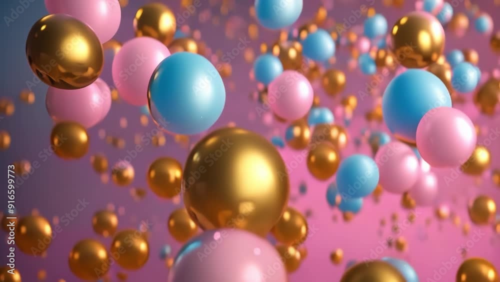 Abstract Colorful Spheres Celebration