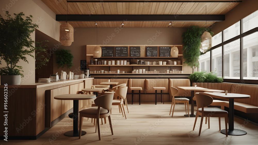 Tranquil Café Vibes: A Clean and Modern Minimalist Space Tranquil Café Vibes: A Clean and Modern Minimalist Space