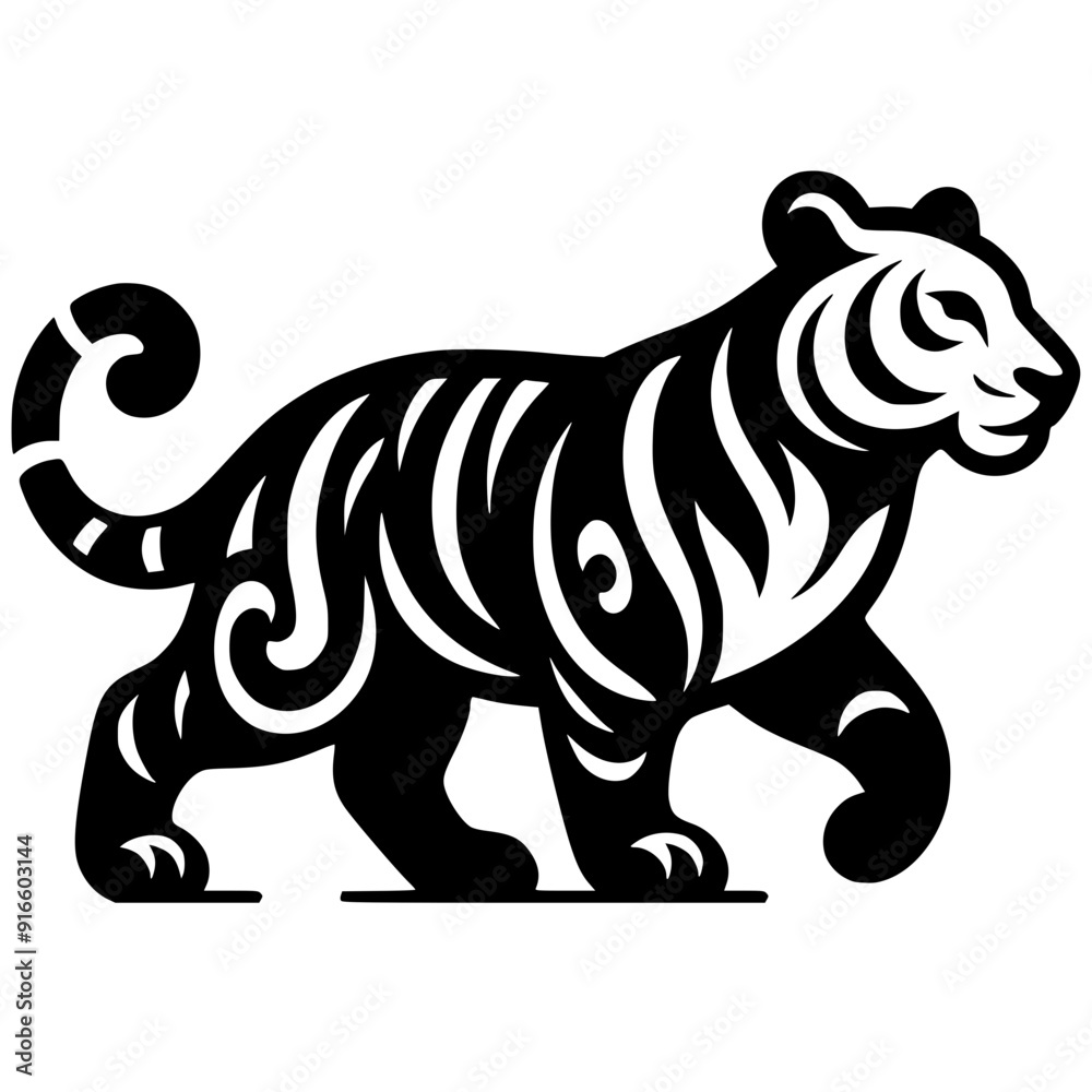 Fototapeta premium Silhouette of a tiger