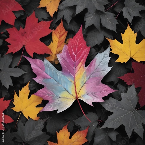 Wallpaper Mural autumn leaves background Torontodigital.ca