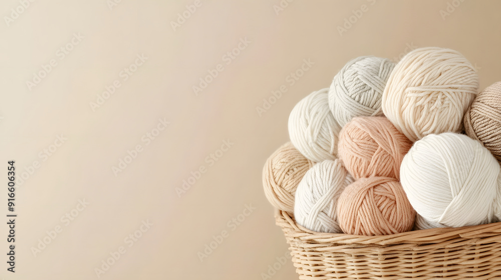 Wool Yarn Balls in a Woven Basket
Wool Yarn Balls in a Woven Basket
