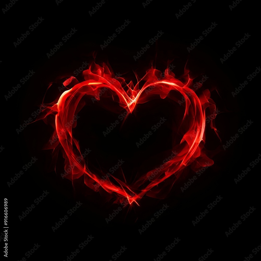 heart shaped fire