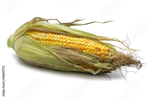 Fresh Corn on the Cob with Husk.