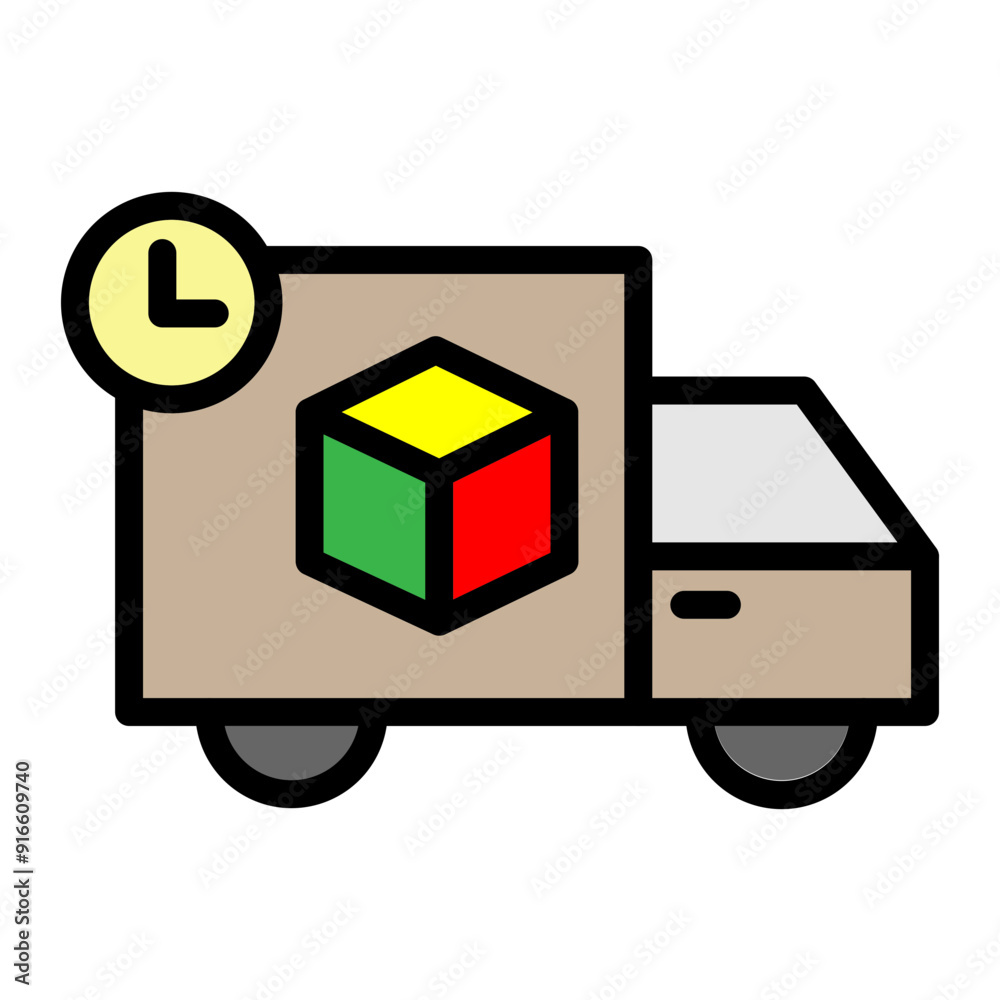 Delivery Vector Filled Icon Design Delivery Vector Filled Icon Design