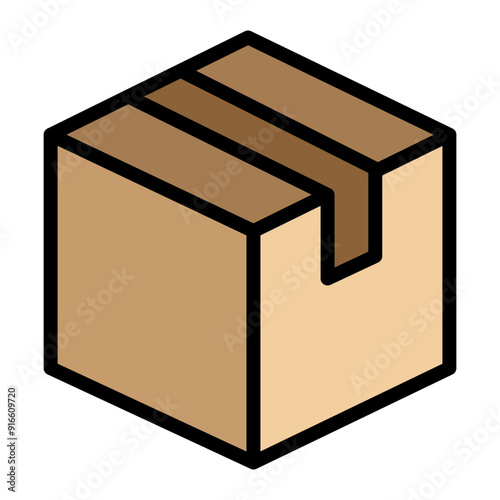 Box Vector Filled Icon Design