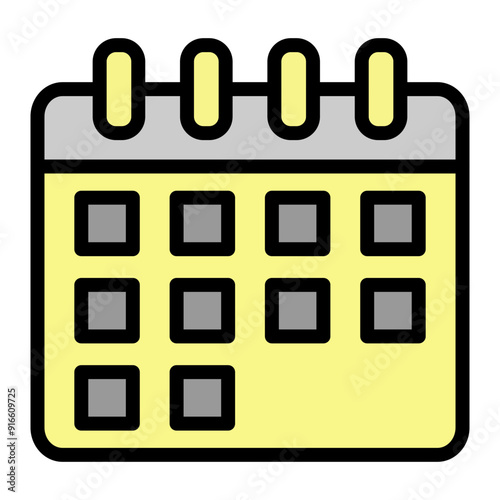 Calender Vector Filled Icon Design