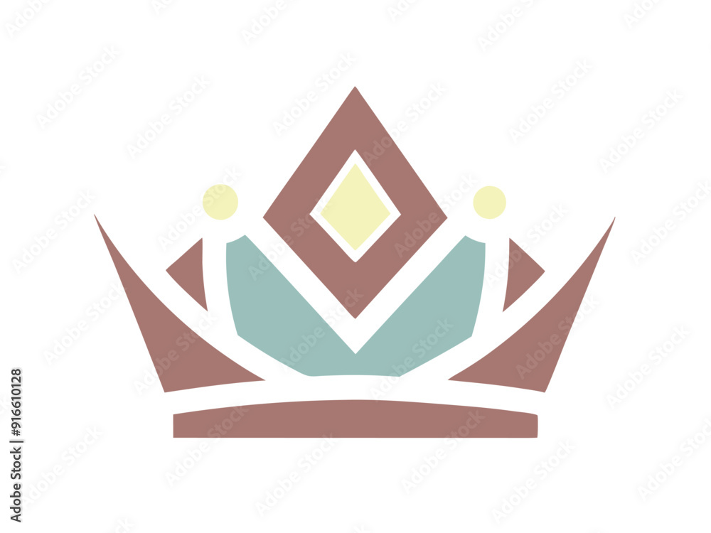 A Vibrant Crown Logo with Strong, Impactful Lines A Vibrant Crown Logo with Strong, Impactful Lines