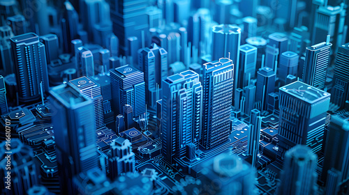 3D technology sense city miniature model