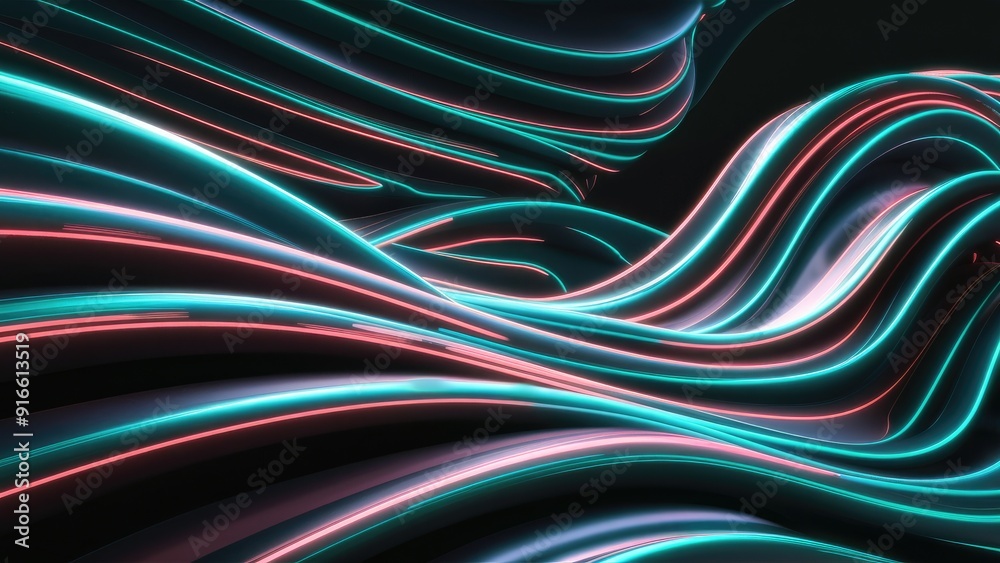 Vibrant Abstract Neon Wave Line Background in 4K Resolution Vibrant Abstract Neon Wave Line Background in 4K Resolution