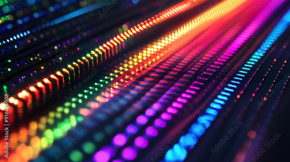 Abstract Colorful Light Patterns on a Dark Background Abstract Colorful Light Patterns on a Dark Background