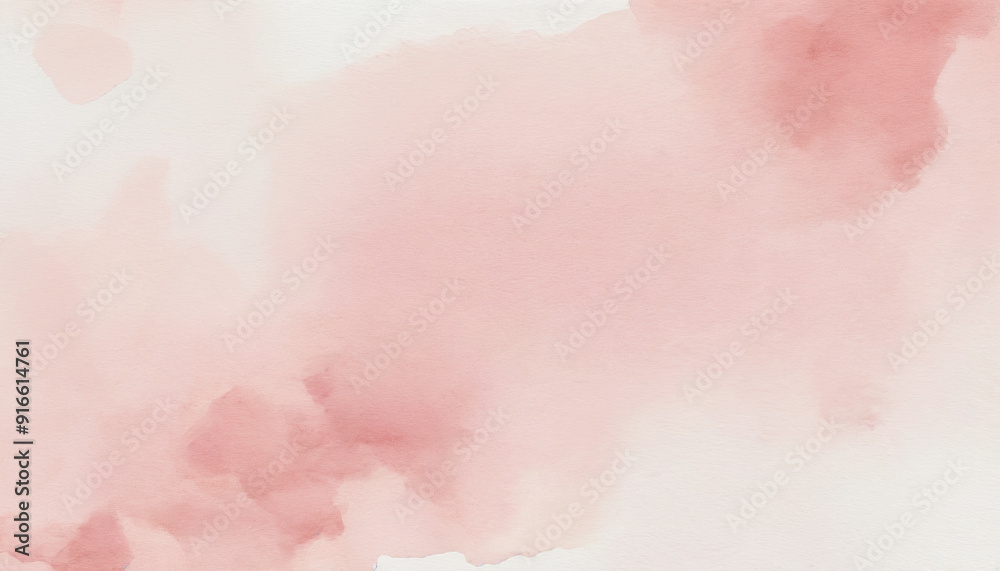 Fototapeta premium delicate pink hand painted aquarelle background with copy space
