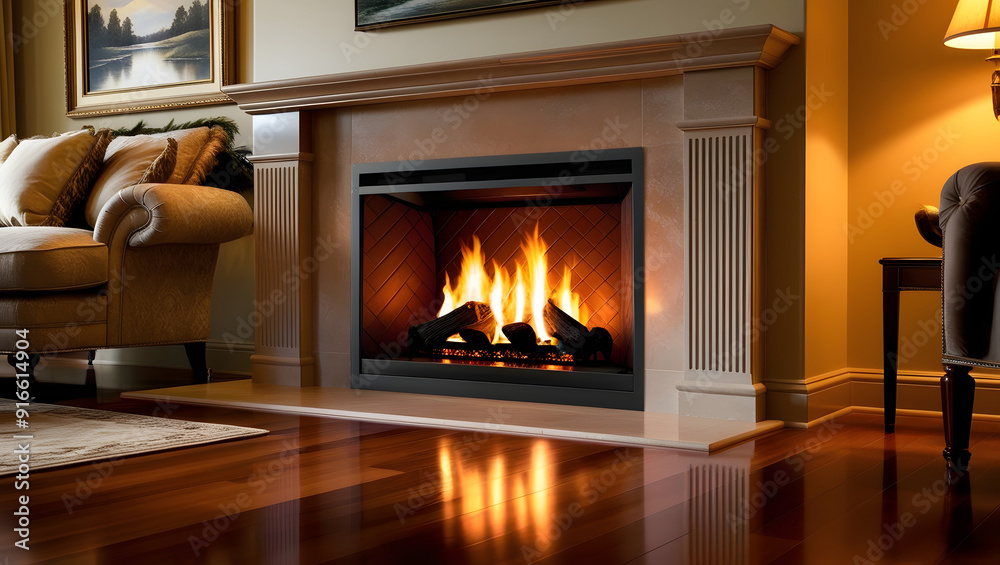 fireplace in the room, ai generated fireplace in the room, ai generated