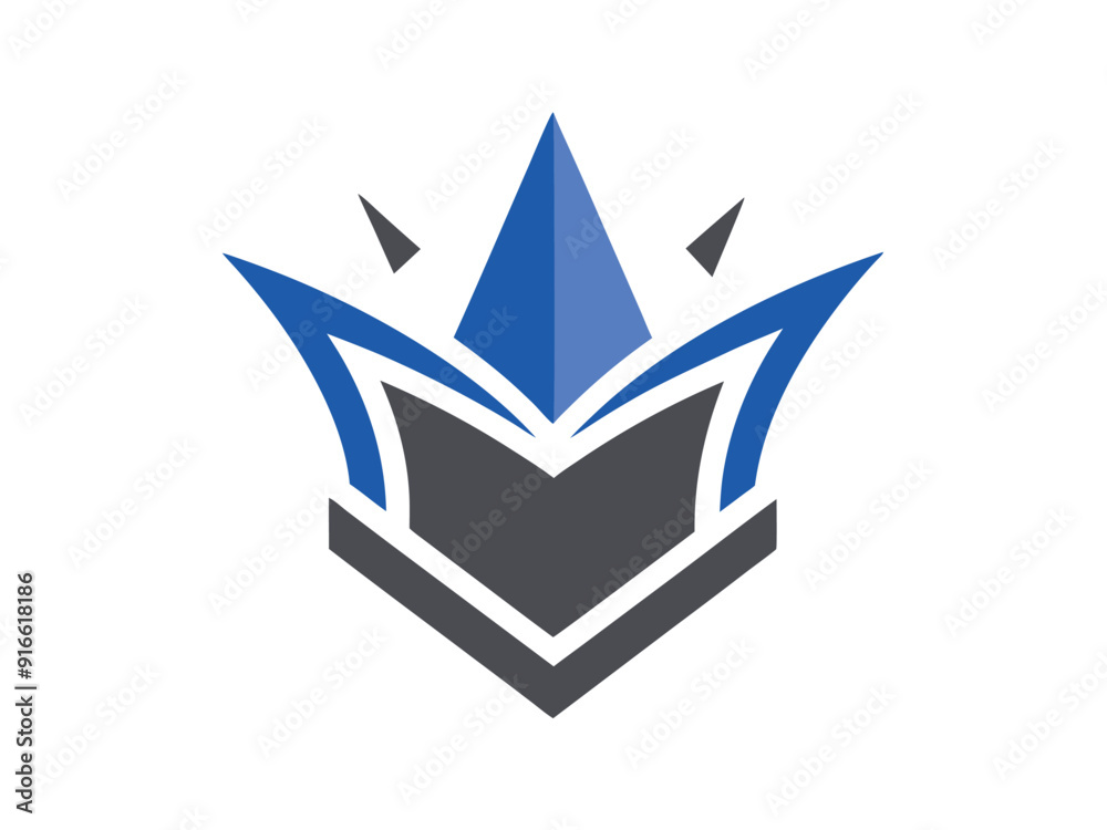 A Vibrant Crown Logo with Strong, Impactful Lines A Vibrant Crown Logo with Strong, Impactful Lines