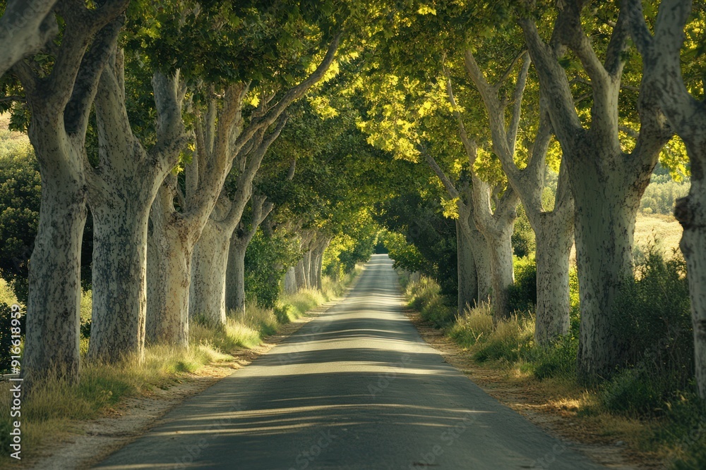 Fototapeta premium A Serene Country Road