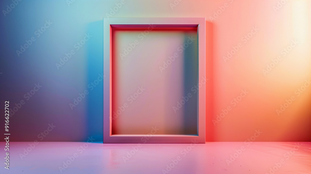 A white frame with a black border sits on a white wall A white frame with a black border sits on a white wall