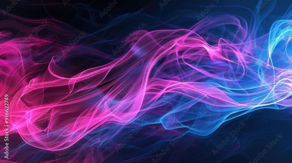 Abstract Swirling Smoke in Pink and Blue Abstract Swirling Smoke in Pink and Blue