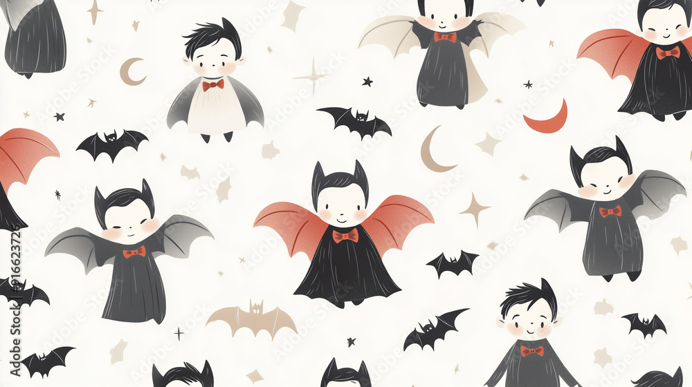 The photo illustration of seamless pattern on Halloween theme design on pastel background The photo illustration of seamless pattern on Halloween theme design on pastel background