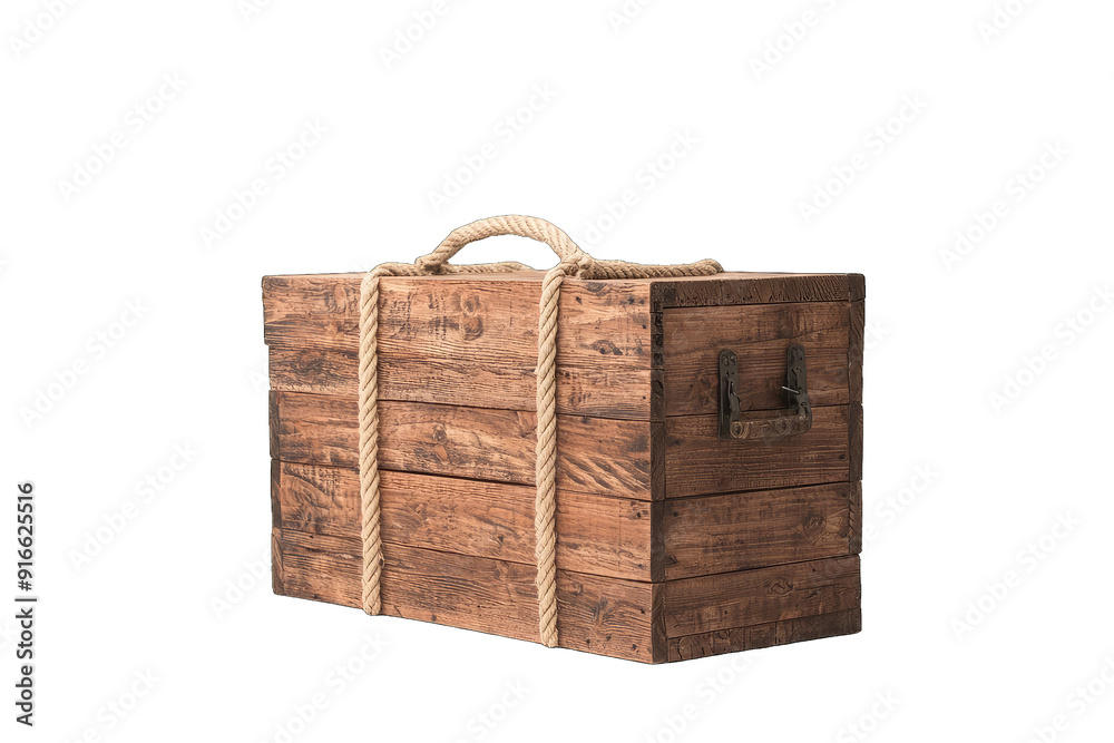 Rustic wooden box with rope handles, perfect for storage or decor, adding charm to any space. Rustic wooden box with rope handles, perfect for storage or decor, adding charm to any space.