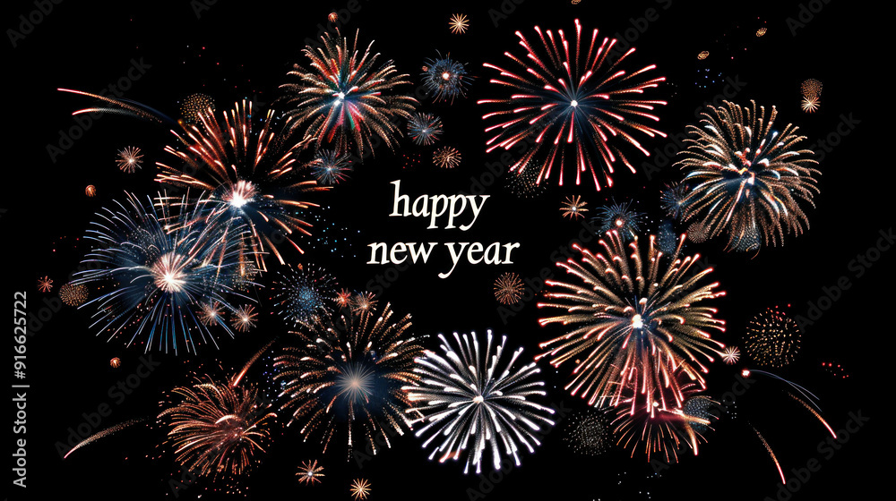 new year and fireworks background new year and fireworks background