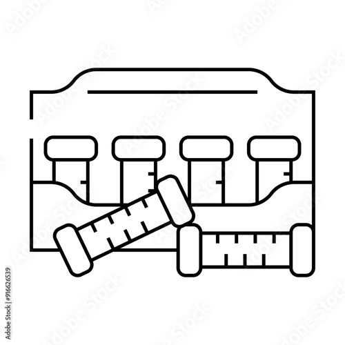 thermo curlers line icon vector. thermo curlers sign. isolated contour symbol black illustration
