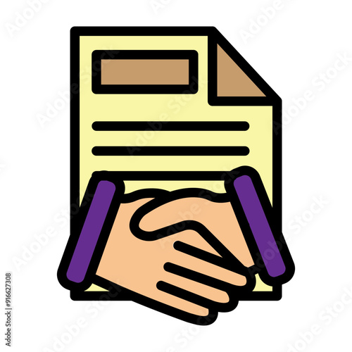 Agreement Vector Filled Icon Design