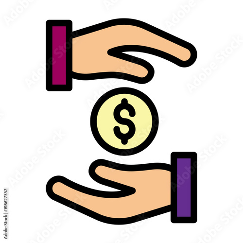 Corruption Vector Filled Icon Design