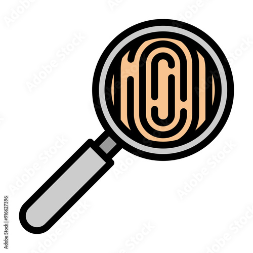 Investigation Vector Filled Icon Design