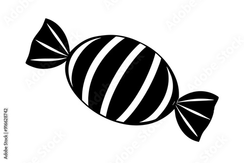 silhouette vector design of a candy