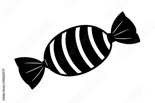silhouette vector design of a candy