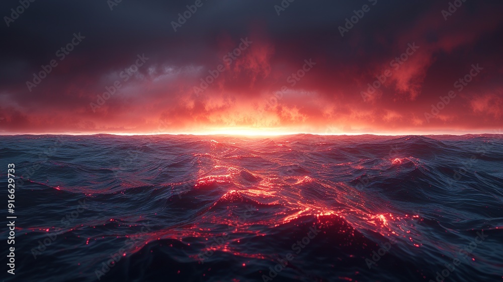 Fototapeta premium Sunset over the sea 