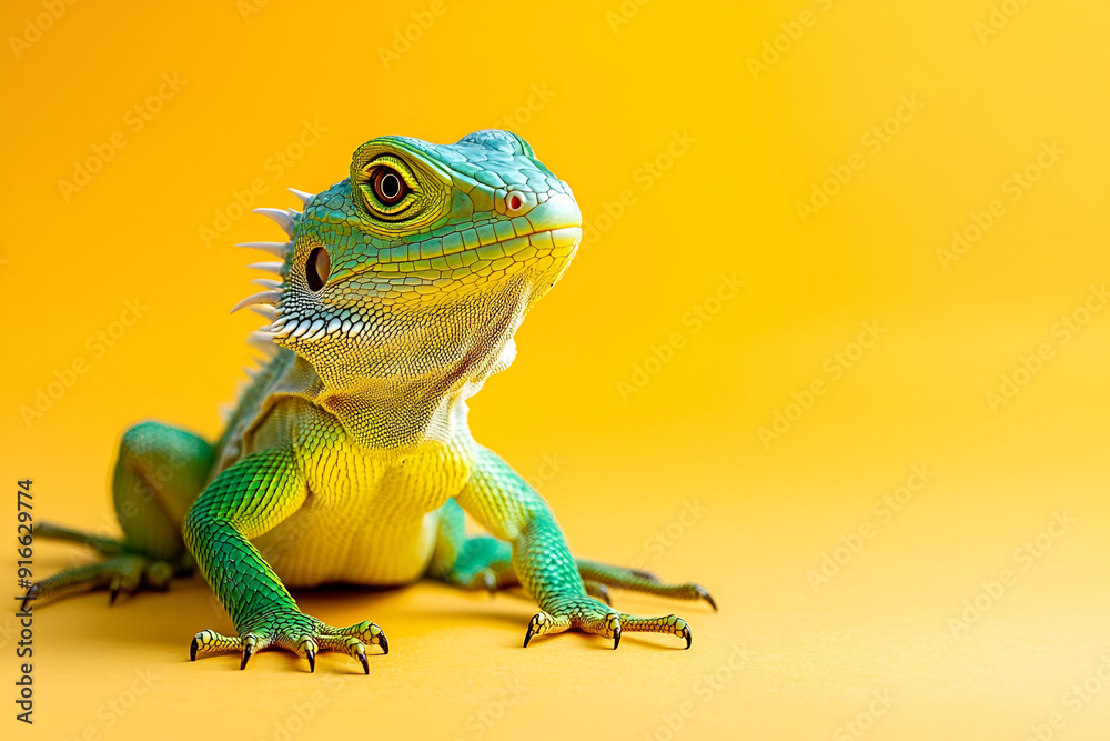 Fototapeta premium Vibrant Green Lizard