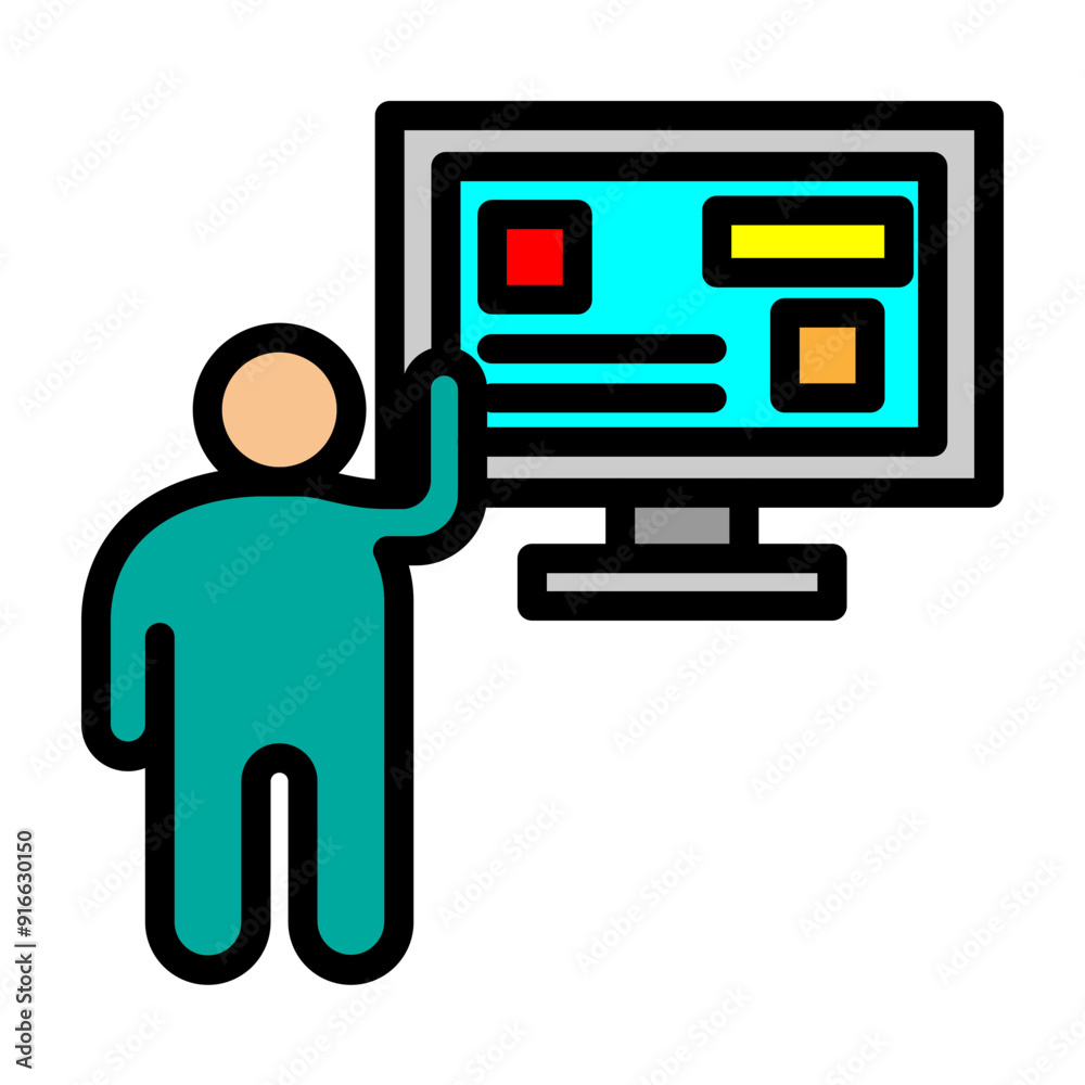 Election Night Coverage Vector Filled Icon Design Election Night Coverage Vector Filled Icon Design